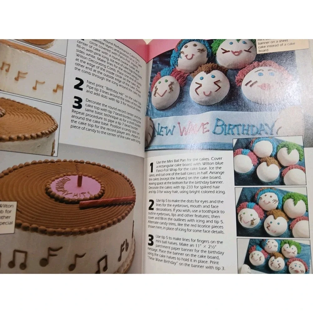 Two‎ Vintage 1980s WILTON Cake DECORATING Easy As  & Birthday Recipe Booklet!